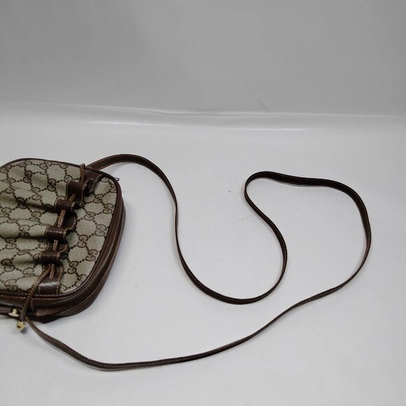 Authentic Gucci Vintage Brown PVC Crossbody bag mon518-111325 - Picture 5 of 16